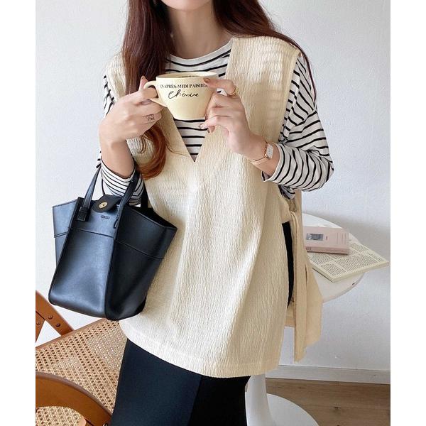 「Java」 ノースリーブトップス SMALL ベージュ レディース