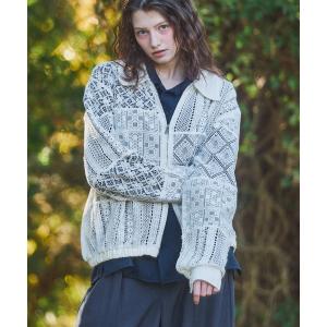 ブルゾン アウター Patchwork lace blouson/パッチワークレースブルゾン メンズ