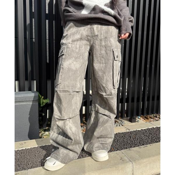 ジーンズ デニム デニムパンツ ブリーチカーゴパンツ レディース メンズ
