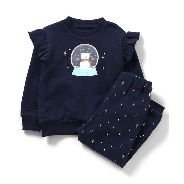 パジャマ 「裏起毛/リンク」スパンコールモチーフパジャマ_ジュニア対応 キッズ 子供 女の子