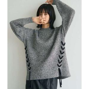 ニット セーター レースアップニット レディース
