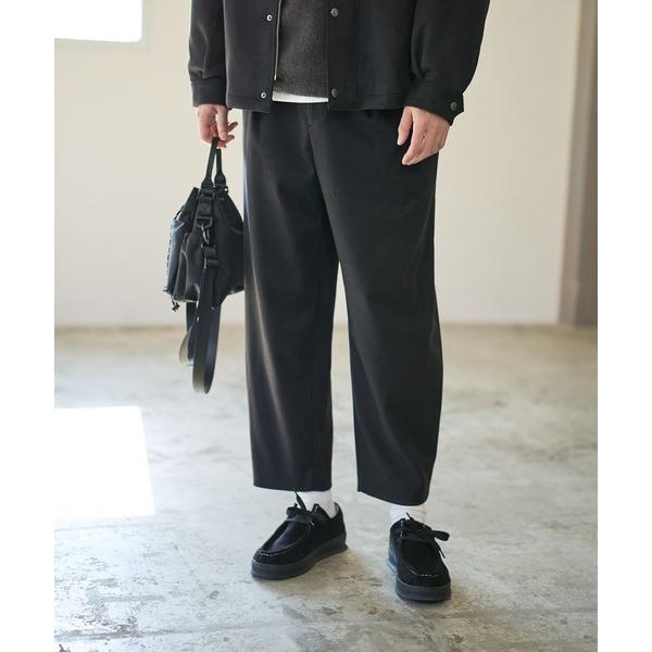パンツ 「セットアップ可」ウールライクワイドトラウザー「ストレッチ」 メンズ