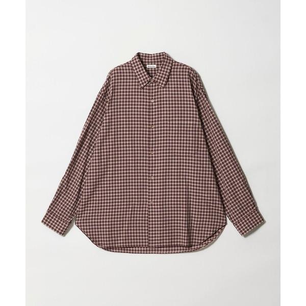 シャツ 「Steven Alan」 オーガニックコットン ドビー チェック レギュラーカラー シャツ...