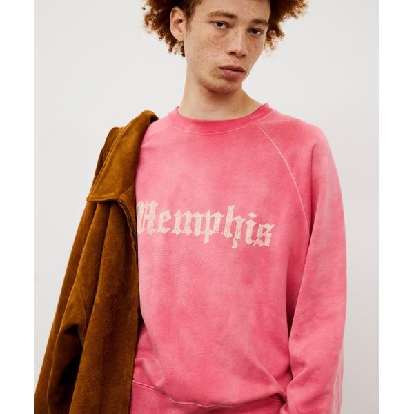 トレーナー スウェット 「リラックスフィット」プリント フェード スウェット メンズ レディース