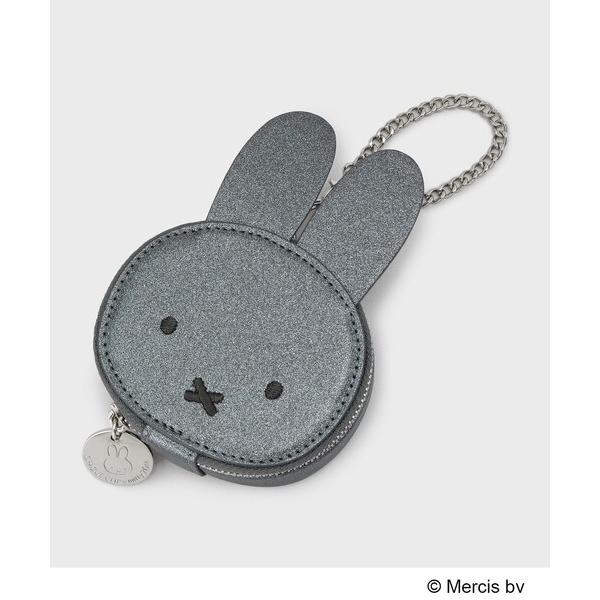 チャーム 「コラボ」miffy ｘ OPAQUE.CLIP ミラー付き合皮フェイス型チャーム レディ...