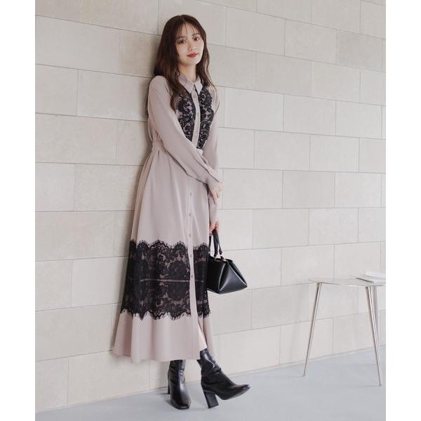 ワンピース スソレースキリカエワンピース625316