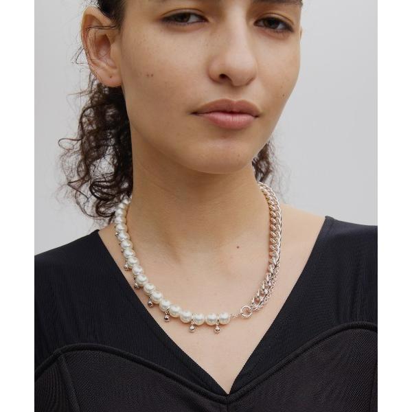 ネックレス UND NICKEL FREE FAKE PEARL DOCKING CHAIN NEC...