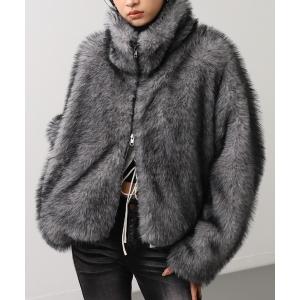 ブルゾン アウター ダブルジップ ミックスファー ブルゾン レディース