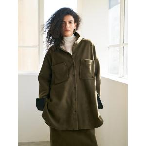 ブラウス シャツ フリースオーバーサイズシャツ レディース