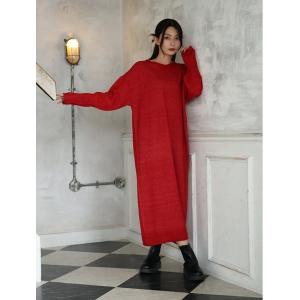 ワンピース ロングニットワンピース