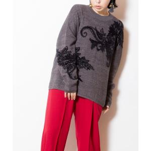 ニット セーター ジャガードニットプルオーバー レディース