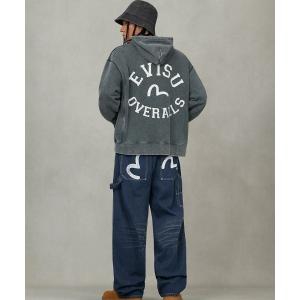 STYLISE パーカー 「EVISU」HEAVY WEIGHT WASHED EV HOODIE / ブラウン