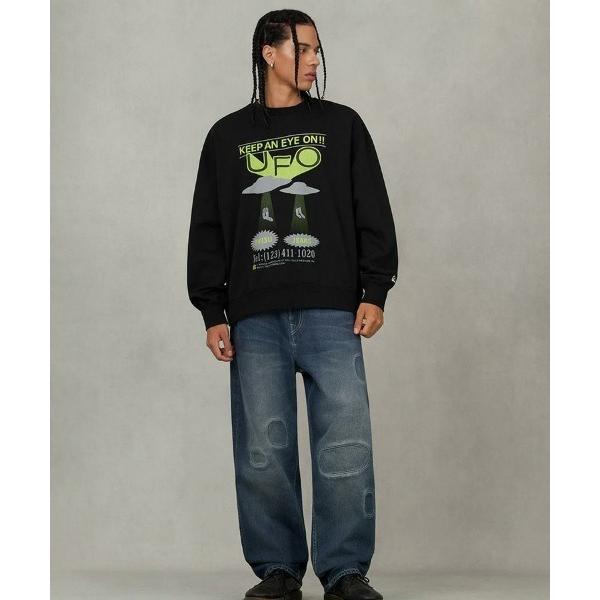 トレーナー スウェット 「EVISU」EVISU UFO SWEATAHIRT / ブラック 「2E...