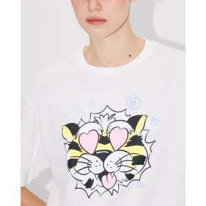 tシャツ 'KENZO Wild Tiger' ルーズ Tシャツ イン コットン レディース