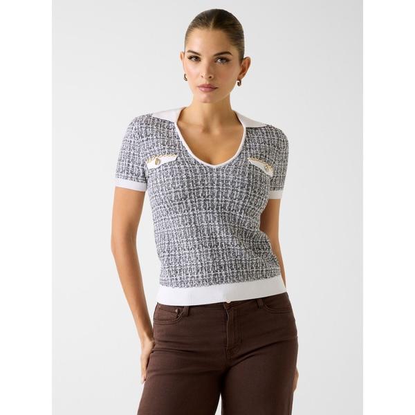 ニット セーター Short Sleeves V-neck Collar Annabelle Swe...