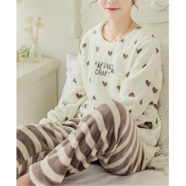 パジャマ ルームウェア モコモコキュートルームウエアセット レディース