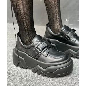 スニーカー ベルクロ厚底スニーカー レディース