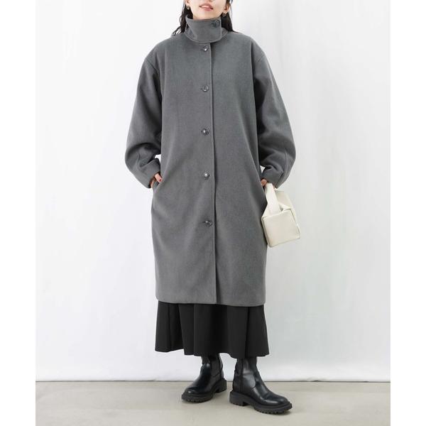 コート アウター LC/LLL スタンドカラーロングコート レディース