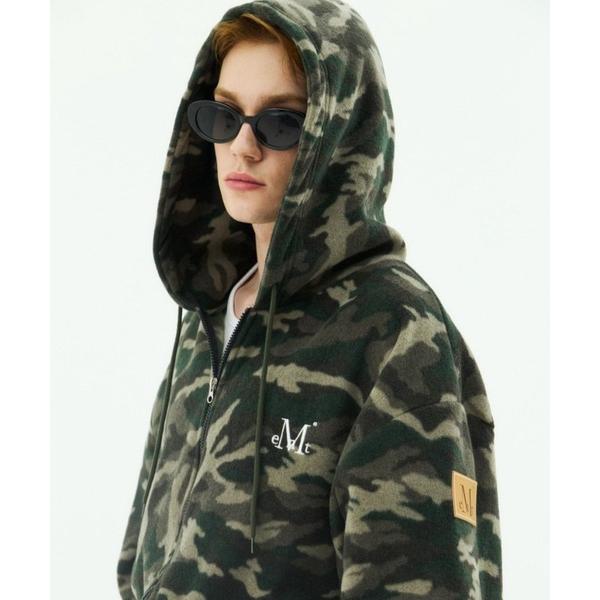 ブルゾン アウター 「UNISEX」MUCENT／CAMO フリースフードジャケット レディース