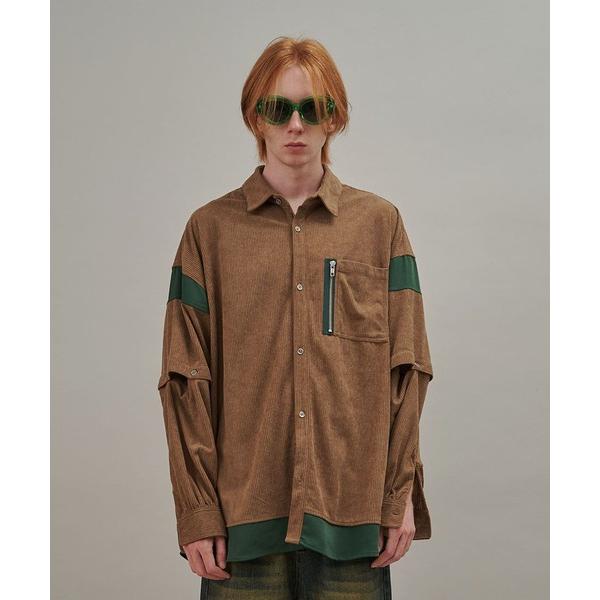 シャツ 「UNISEX」CORDUROY 2WAY BLOCK SHIRTS/コーデュロイ2WAYブ...