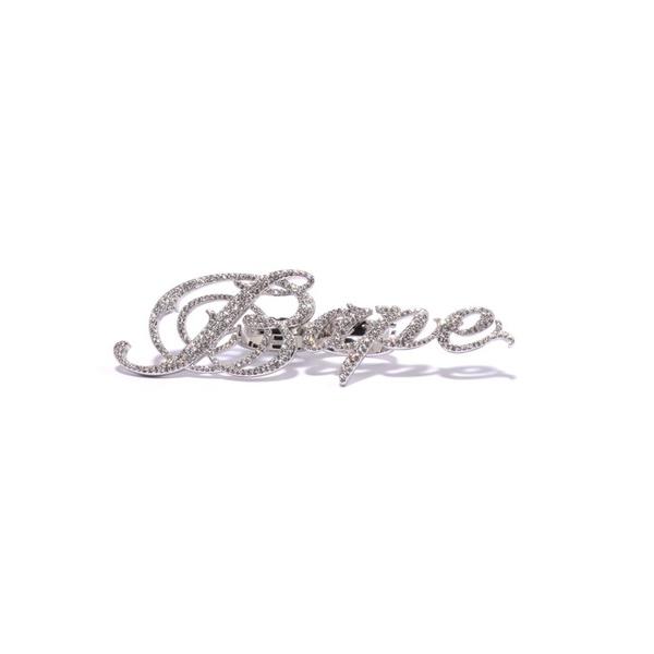 指輪 リング BAPE RHINESTONE DOUBLE FINGER RING メンズ