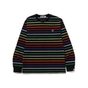 tシャツ GRADIENT RAINBOW STRIPE ONE POINT REGULAR FIT LS TEE メンズ