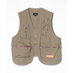 「LIBERE」 ベスト LARGE オリーブ メンズ