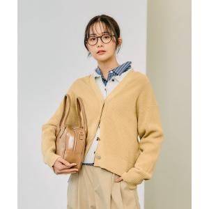 「GLOBAL WORK」 ニットカーディガン MEDIUM マスタード レディース