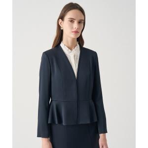ANAYI（アナイ） ジャケット ノーカラージャケット ネイビーツイード