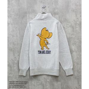 トレーナー スウェット 「TOM＆JERRY/トム＆ジェリー」裏起毛 ハイネック トレーナー メンズ