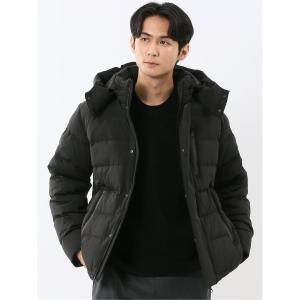 ダウンジャケット ダウン 「ストレッチ フード脱着」タカキュー ツイル ダウンブルゾン メンズ