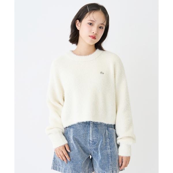 ニット セーター インナーつきシャギークロップドニット キッズ 子供服 女の子