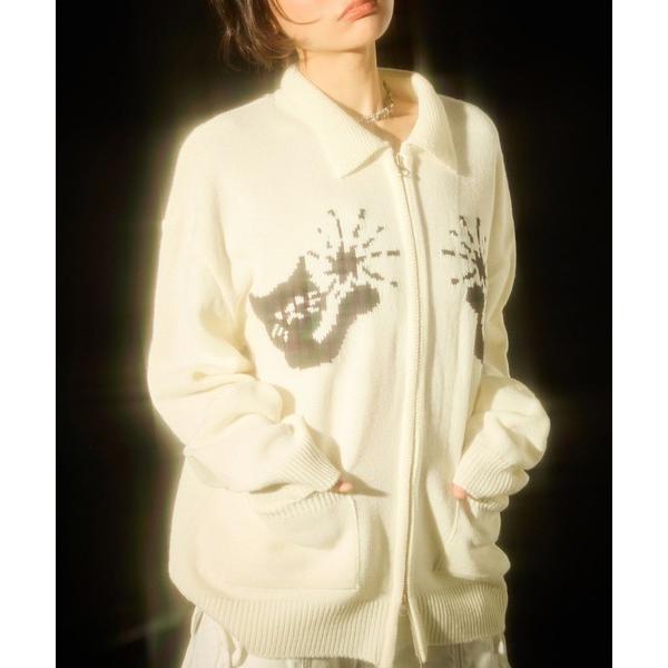 ニット セーター 「UNISEX」VIDEO JOCKEY／Star Cat ZIPUP レディース...