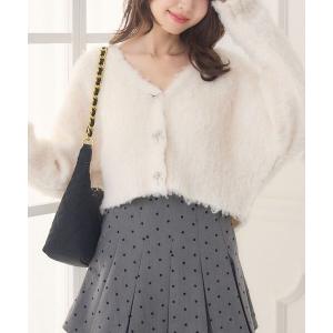 カーディガン モケモケ起毛カーデ レディース
