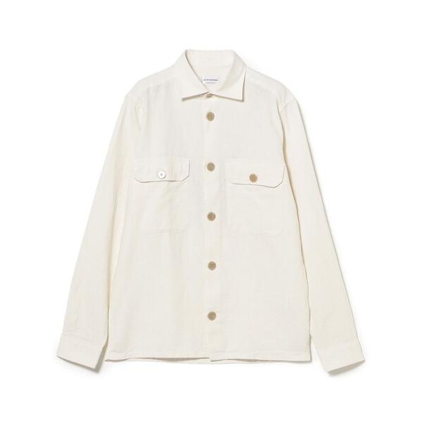 ブルゾン アウター 「別注」GUY ROVER / 2ポケット リネンコットン シャツブルゾン メン...
