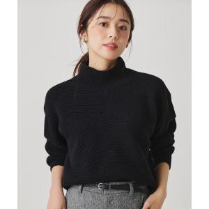 ニット セーター 「手洗い可／日本製／温かく軽い」ミドルゲージニットトップス レディース