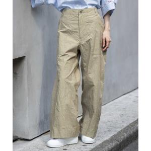 チノパン コットンリネンタイプライターベイカーパンツ レディース