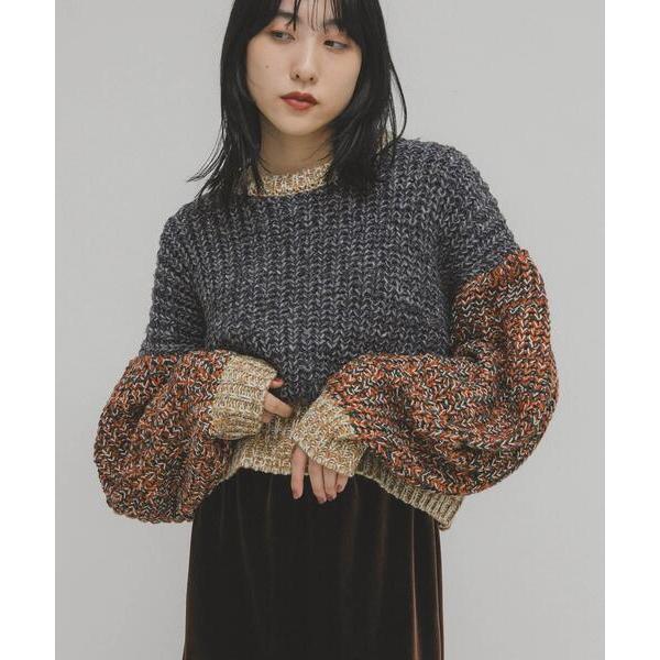 ニット セーター マルチカラーサイクルニット レディース