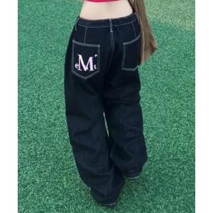 ワイドパンツ ジーンズ デニム デニムパンツ 「UNISEX」MUCENT／バックロゴデニムパンツ レディース メンズ