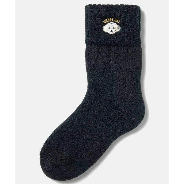 靴下 「まるでカイロのような暖かさ」アニマル刺繍アメリブソックス20cm レディース