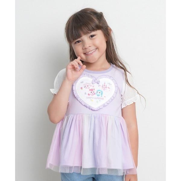 ティニピン×475 チュニック 裾チュール 天竺 しなこコラボ キッズ 子供服 男の子 女の子