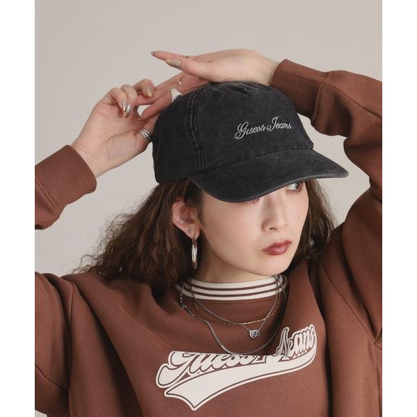 キャップ 帽子 GUESS JEANS ウォッシュ加工 ベースボールキャップ メンズ レディース