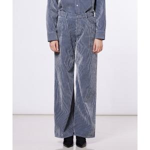 パンツ デニムフロッキープリントパンツ レディース