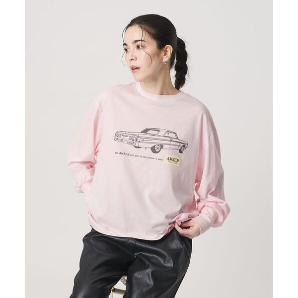 tシャツ 「WEB限定/別注」「Americana」プリント ロングスリーブTシャツ レディース