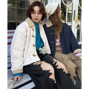 ブルゾン アウター ダックファイヤーマンクロップドジャケット レディース