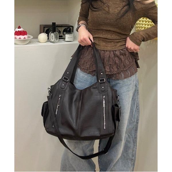 ショルダーバッグ バッグ 「多収納」ソフトレザー調 2WAYショルダーバッグ レディース メンズ