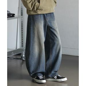 ジーンズ 「EZKATON」Smudge Ballon wide denim pants/MMLP6919 メンズ