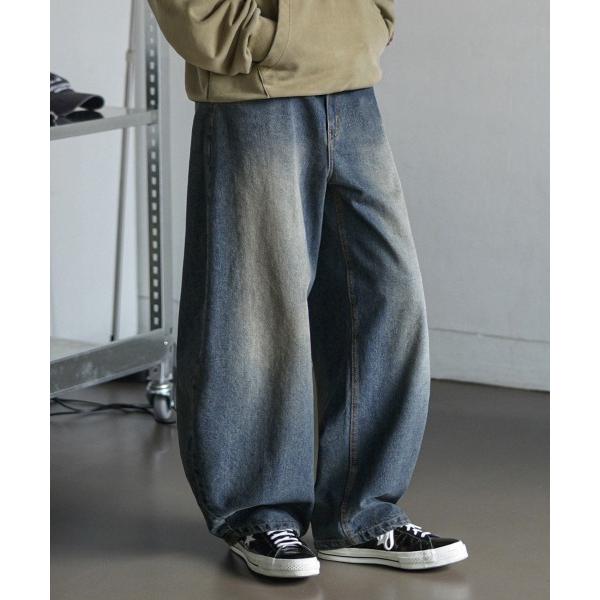 ジーンズ 「EZKATON」Smudge Ballon wide denim pants/MMLP6...