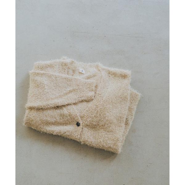 カーディガン Feather Over Knit Cardigan レディース