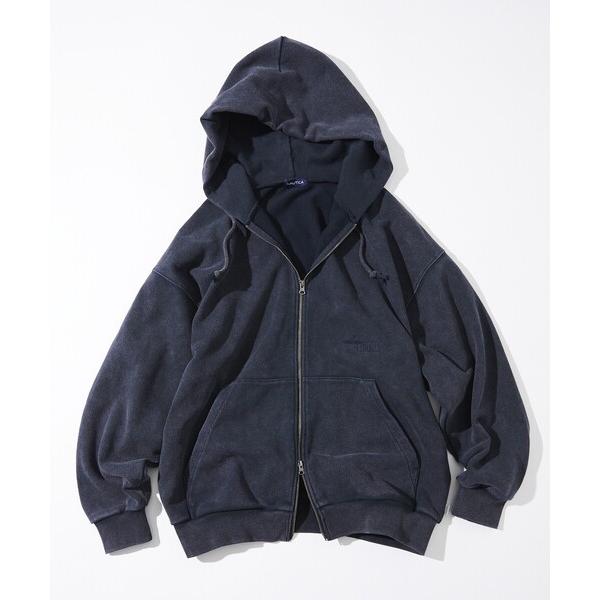 「NAUTICA」 ジップアップパーカー X-LARGE ネイビー メンズ